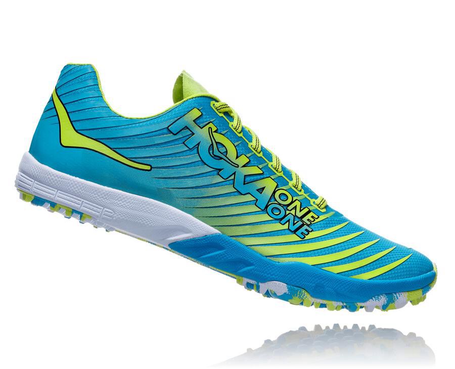 Hoka One One Spikes Mens Blue/Green - EVO XC - 64723TLIB